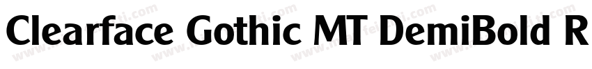 Clearface Gothic MT DemiBold Regula字体转换